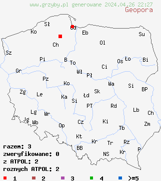 znaleziska Geopora na terenie Polski