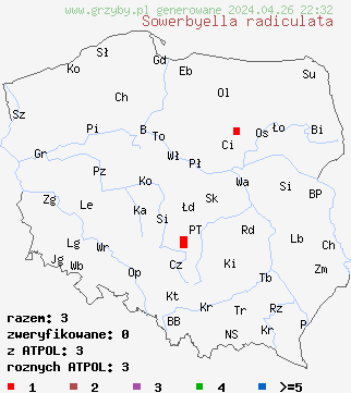 znaleziska Sowerbyella radiculata na terenie Polski